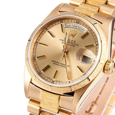 gold presidential rolex used|pre owned rolex president gold.